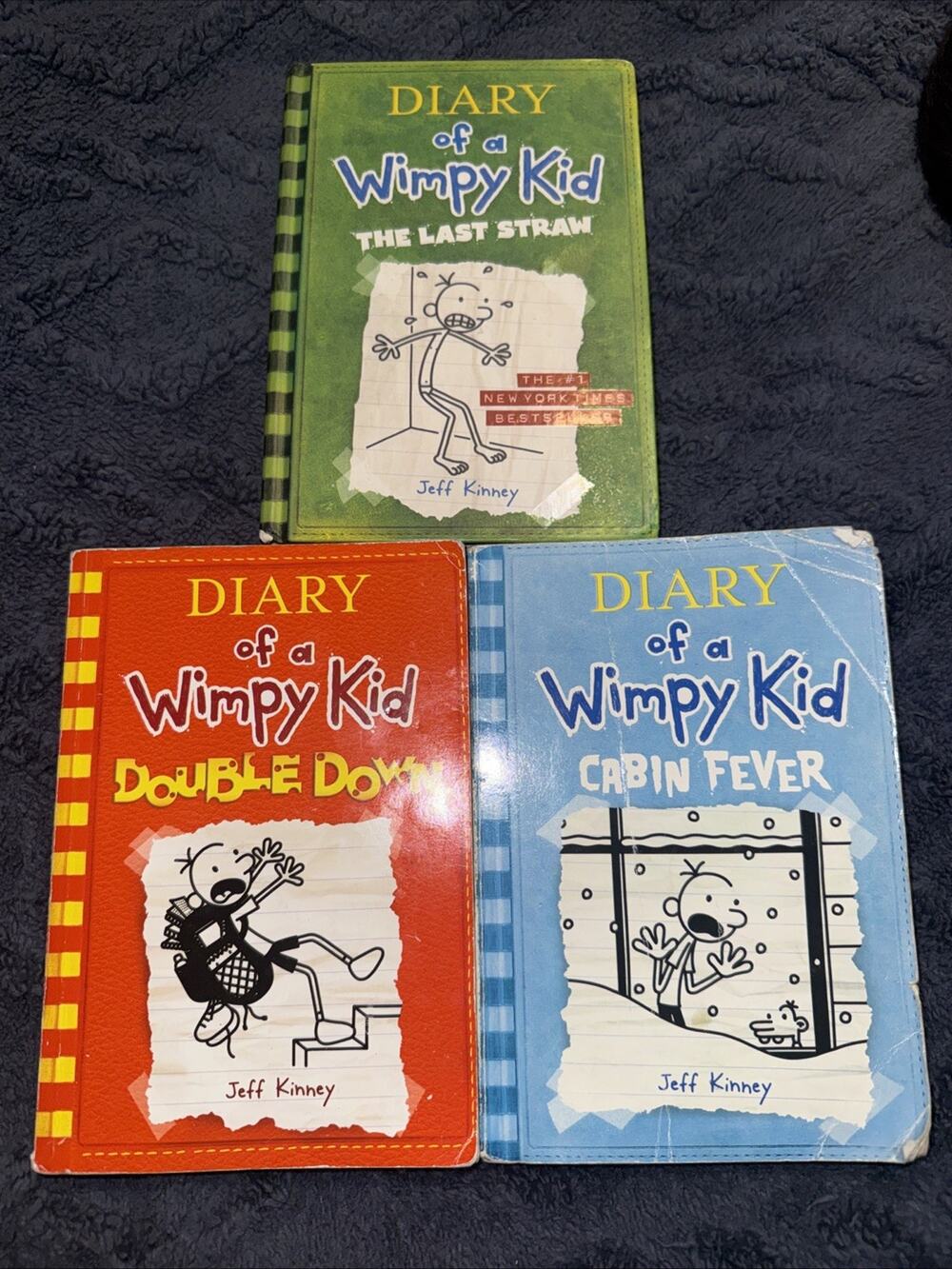Lot Of 3 Diary of a Wimpy Kid # 3 Hard Back # 6 And 11 Paperback by Jeff Kinney